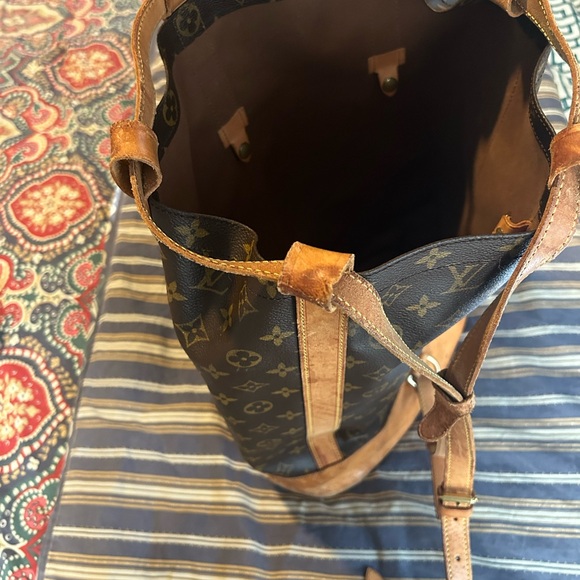 Vintage Louis Vuitton Monogram Bag Randonne Drawstring Bucket Backpack - Picture 4 of 6